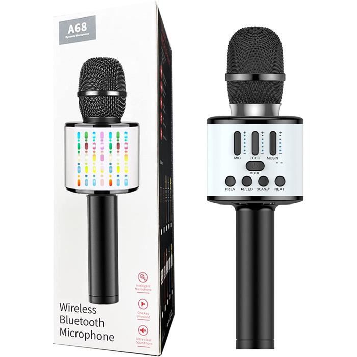 Microphone Sans Fil Karaoké, Bluetooth Micro Karaoke Enfant avec Lumières  LED de Danse,Haut-parleur Portatif pour Fille [126] - Cdiscount Jeux -  Jouets