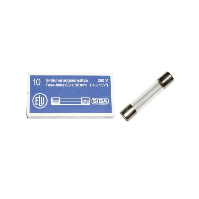 10 Fusibles Verre 6 x 32 mm Puissance 6,3 Ampéres