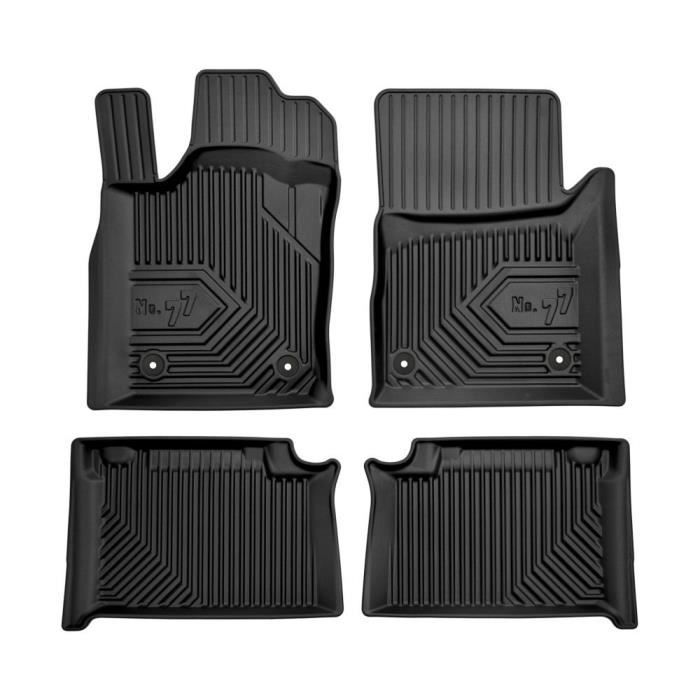 Tapis de Sol de Voiture pour Jeep Grand Cherokee IV 2016-2021 FL TPE Noir 4Pcs