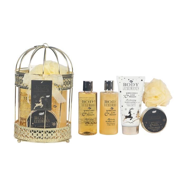 COFFRET BIEN-ÊTRE Bain, Soin Et Massage - Dans Un Seau En Bois - Exfoliant - Neuf