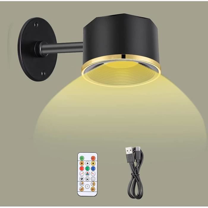 Applique murale sans fil avec 360 ° rotation magnétique applique RGB picture