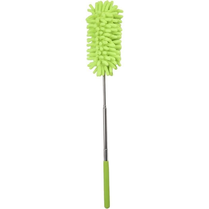 Kit De Nettoyage Plumeau Avec 10 Perches Réglables - Brosse Toile D'Araignée, Raclette Et Nettoyant Vitres - Lavable Et Réutilisable - 4