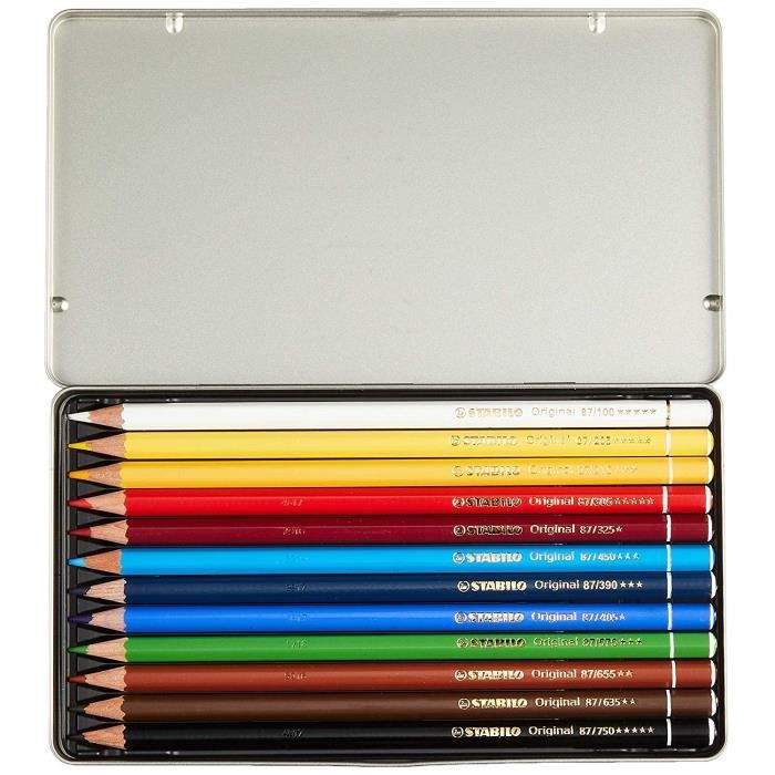 12 crayons de couleur STABILO color - BuroStock Réunion