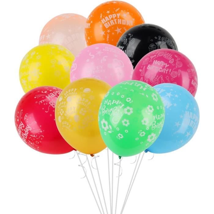 Ballons Anniversaire 4 Ans – Paquet De 30 Ballons Latex 30 Cm – Imprimés ‘4’ Et étoiles – Mélange De Couleurs Vives – Pour Décoration De Fête Enfants