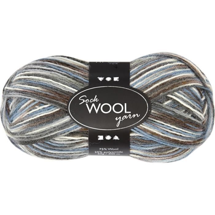 3 Pelotes De Laine Welcomme Pernelle Renaissance Bleu Gris 50g - Pour Tricot Aiguille 2.5/3 - Neuf