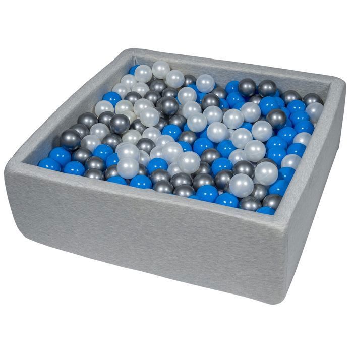 Velinda Piscine à Balles Enfant – Aire De Jeu + 450 Balles – Couleurs Variées – Diamètre 90 Cm – Housse Amovible Lavable – Dès 12 Mois