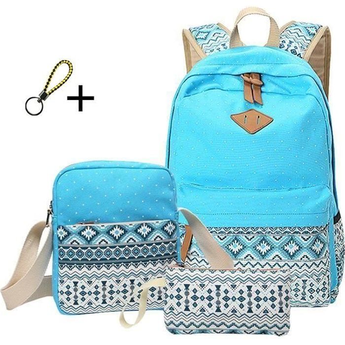 Sac Dos Cartable Collge Lyce Voyages Sac D'cole Sac Ecole Ado Fille Sac  Main Portefeuille Sac De Messager