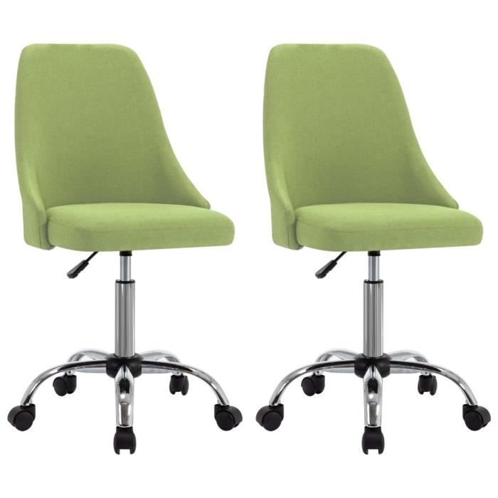 NEUF!6314MODERNE Lot de 2 Chaises de bureau roulantes Fauteuil de