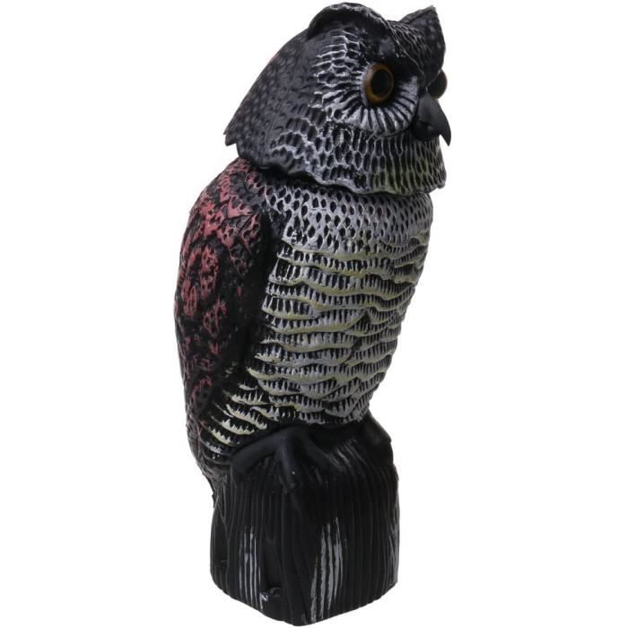 Lot De 2 Chouettes Effaroucheuses Réfléchissantes – Statues Leurre Anti-Oiseaux Pour Jardin, Balcon Et Arbres Fruitiers