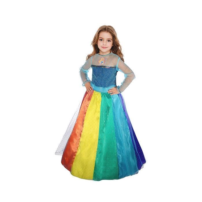 Déguisement Costume Enfant Barbie Fée Arc-en-ciel 3-5 Ans - Amscan