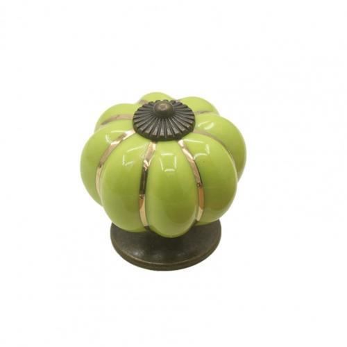 Lot De 3 Accessoires Salle De Bain Céramique Citrouille Jaune – Distributeur Savon, Gobelet, Porte-Savon, Style Moderne Et Coloré