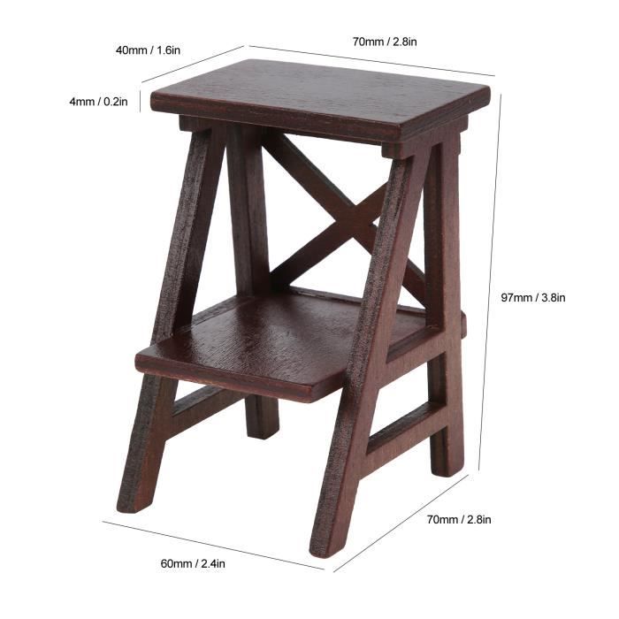 Odoria Bibliothèque Miniature 1/12 – Étagère Murale Moderne Marron Pour Maison De Poupée Salon Ou Bureau
