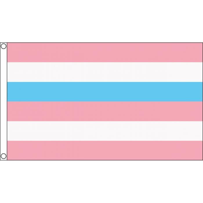 Drapeau LGBT Fierté Intersexuelle Rose et Bleu 150x90cm - Bigenre