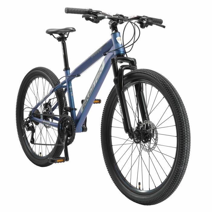 VTT BIKESTAR 26 Pouces 21 vitesses Shimano avec frein à disque Bleu