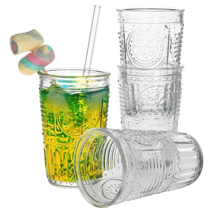 LSA International - Lot De 4 Verres à Long Drink En Verre Transparent - 250 Ml - Taille 18 Cm - Idéal Pour Jus Et Cocktails - 10