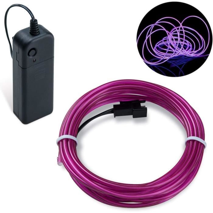 COVVY Guirlande Lumineuse LED Néon Flexible 3M Rouge - Décoration Fête Noël Avec Télécommande