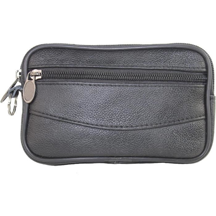 Sac Banane En Cuir Noir/marron – LTG PRO, Réglable, Imperméable