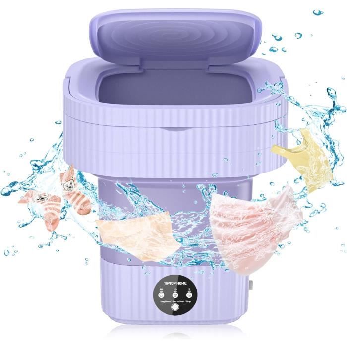 Mini Lave-Linge Portable Pliable 10L - Pour Sous-Vêtements, Vêtements Bébé - Camping, Voyage