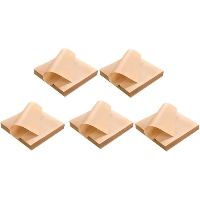 GLEAVI Papier Absorbant Cuisine 18x18 Cm Papier Kraft Naturel Résistant