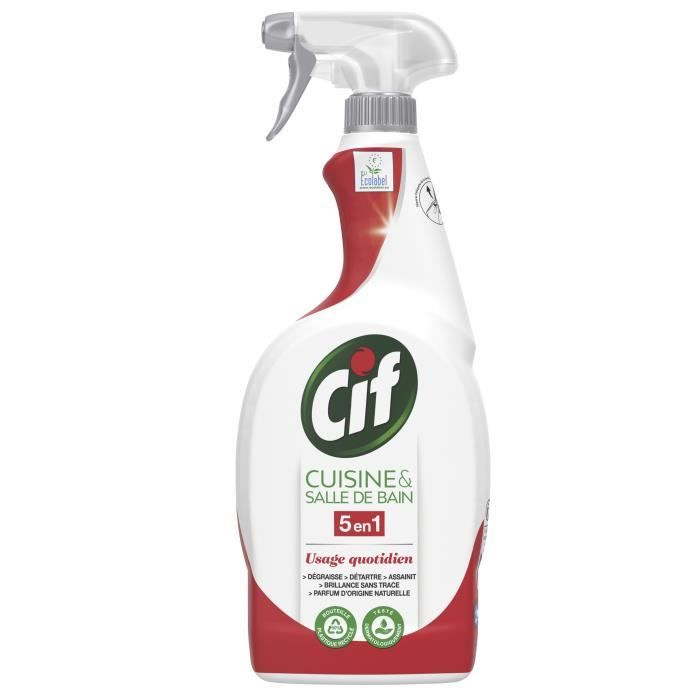 CIF Spray Nettoyant Cuisine et Salle de Bain 5-en-1 - 750ml - Cdiscount
