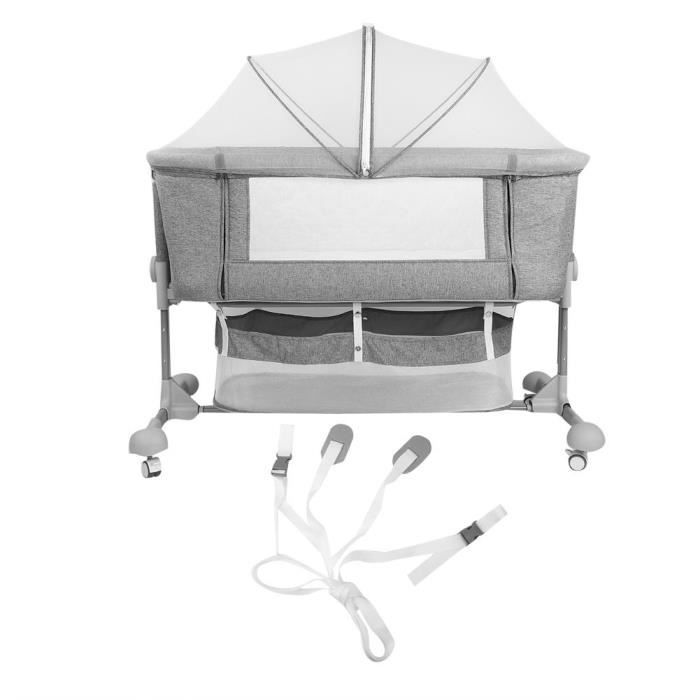 Dioche Lit Bebe Pliant Lit De Bebe Pliable Portatif Reglable En Hauteur Pour Bebe Nouveau Ne De 0 A 2 Ans Gris Cdiscount Puericulture Eveil Bebe
