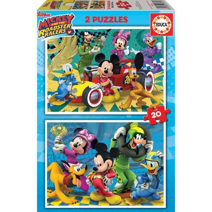 Puzzle EDUCA - Mickey Mouse - 2x20 pièces - Dessins animés et BD ...