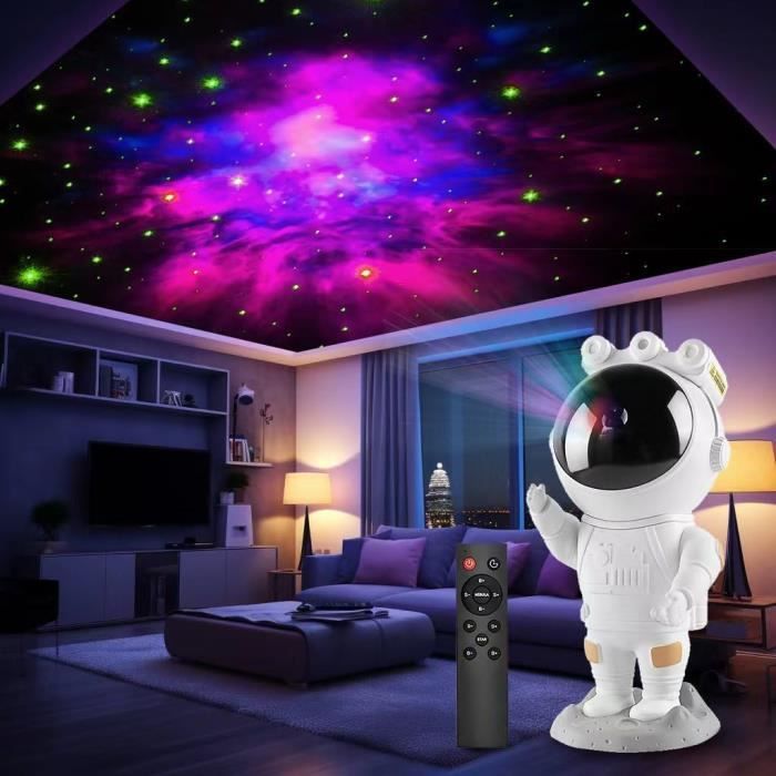 Projecteur de galaxie d'astronaute Lumière de nuit ciel étoilé, projecteur  d'étoile d'astronaute avec nébuleuse, minuterie et télécommande, lampe  étoilée pour chambre et plafond