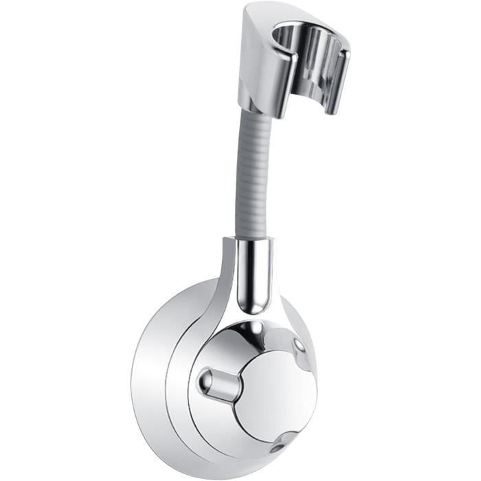 Support De Pommeau De Douche Mural Sans Perçage Ibergrif M20405, Adhésif 3M, Finition Brossée