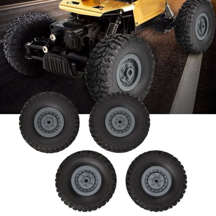 TMISHION Pneu de camion RC 4 PCS RC Accessoires Pneu De Voiture En Caoutchouc Fit Pour Tamiya 1