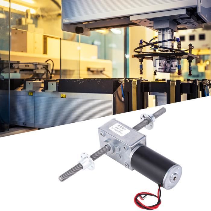 GOTOTOP Moteur à vis sans fin Moteur à engrenage à vis sans fin à arbre droit et gauche Coaxial