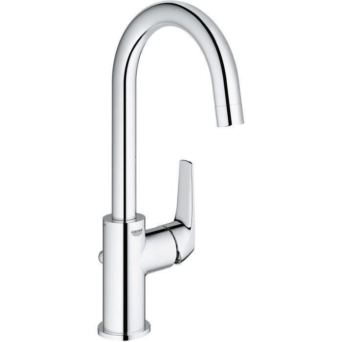 Robinet salle de bains - GROHE Start Flow - Mitigeur monocommande - Taille L - Chromé - Economie d'e