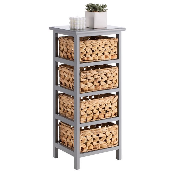 Commode Comptoir De Famille 8 Tiroirs En Bois Massif - Style Chiffonnier - Marron