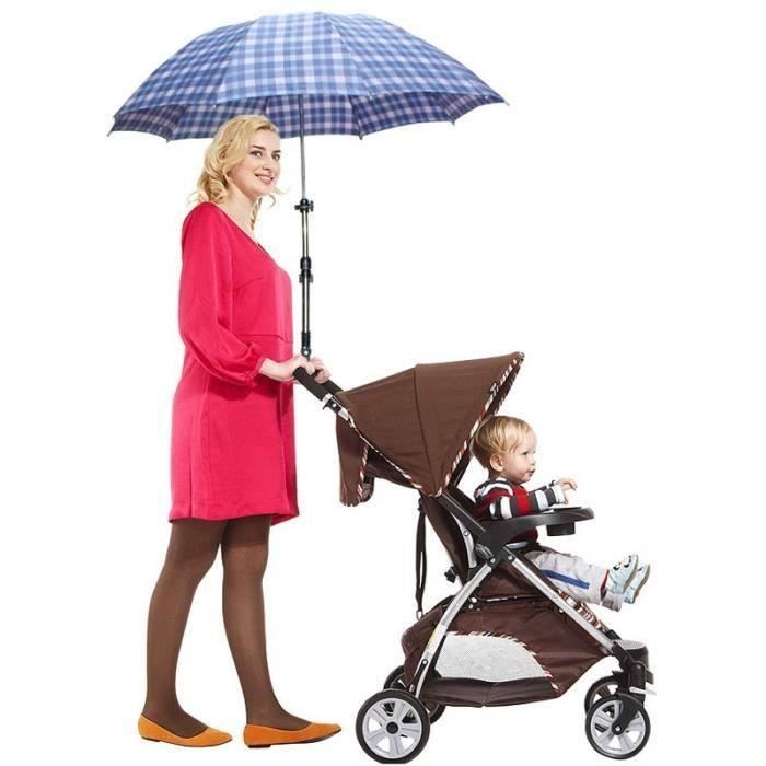 Lot De 3 Connecteurs Universels Poussette FENNNDS - Double Connecteur Parapluie Et Haute Vue Noir