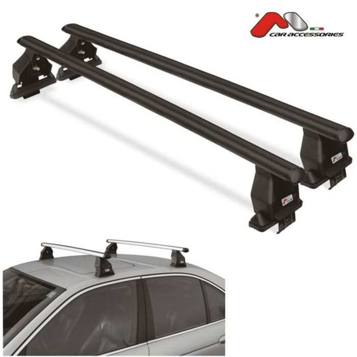 Barres De Toit Menabo Pour Renault Scenic II (2003-2008) – Acier Argent, Capacité 75 Kg, Montage Facile