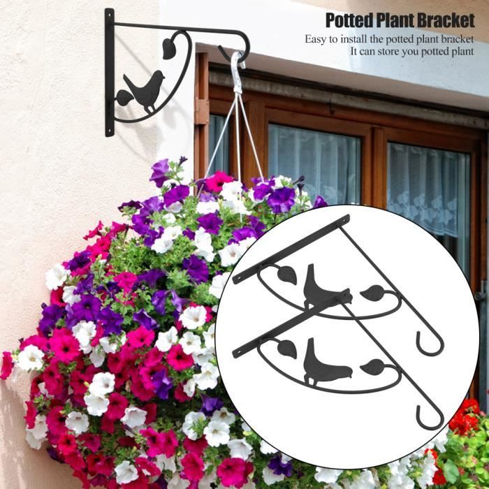 WSTELHH Lot De 2 Crochets Muraux En Fer Forgé Pour Jardinière, Lanterne