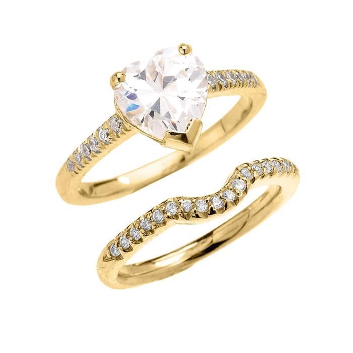 bague solitaire et alliance or jaune bague solitaire et alliance or jaune