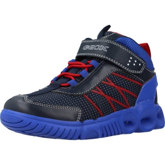 Geox Baskets GEOX J WROOM BOY pour garçon - Bleu - Lacets - Synthétique