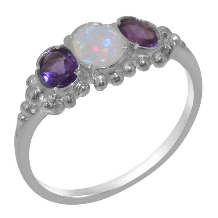 Bague Artisanale De Haute Qualite Pour Femme En Or Blanc 9 Carat
