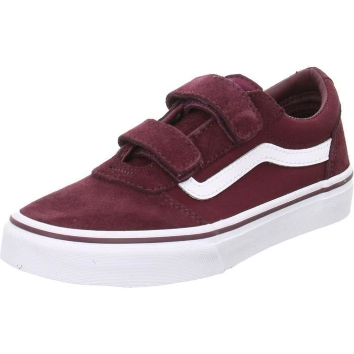 Basket bébé garçon Vans Old Skool V - Rouge - Cuir - Scratch Rouge -  Cdiscount Chaussures