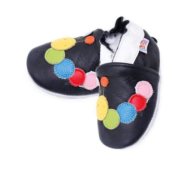 Doux Chaussons Pantoufle Babouche Bebe En Cuir Souple Ete Respirant Pour Garcon Fille Semelles Antiderapantes Pour Enfant Bebe 2 3 Noir15 Cdiscount Chaussures