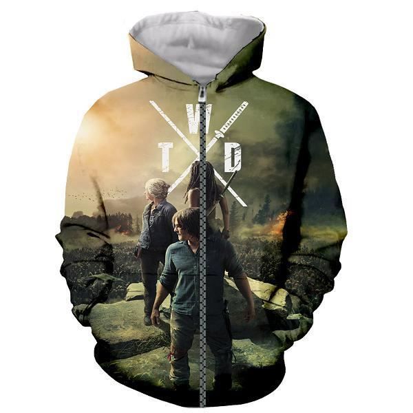 T-shirt Walking Dead Noir Manches Longues Taille XXL - Neuf Avec étiquettes, Thème Zombie Horreur