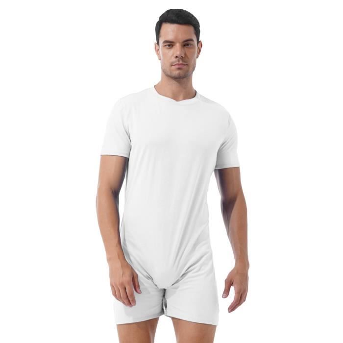 Inhzoy Homme Justaucorps Sport Maillot de Corps Body Gymnastique Combinaison Salopette Bodysuit Fitness M XXL Cdiscount Sport