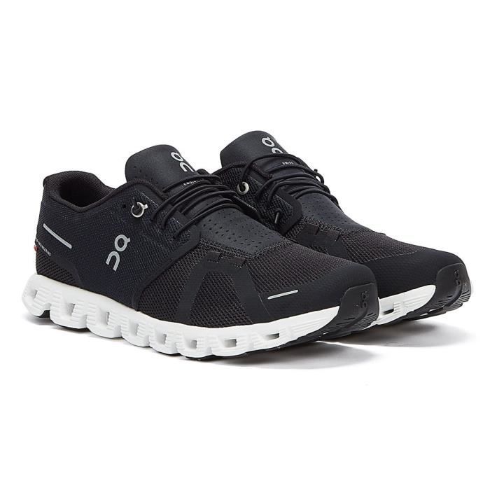 baskets on running cloud 5 noir / blanc hommes - eu 44.5 - chaussures de course