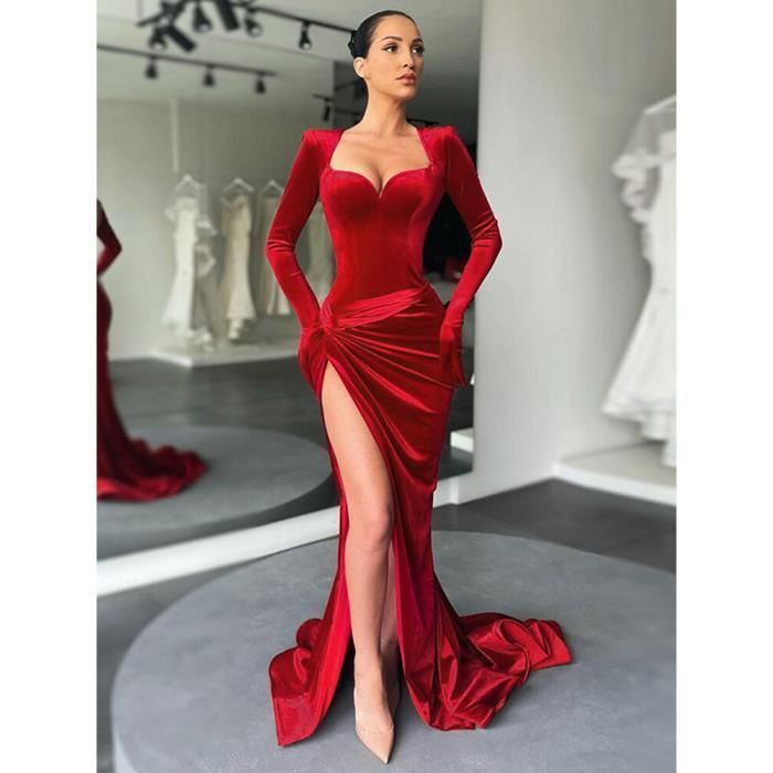 Robe longue deals froncée