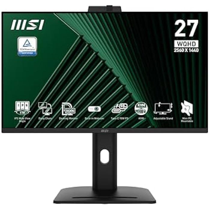 Moniteur de bureau MSI PRO MP275QPDG 27 QHD IPS 100 Hz USB C PD98W