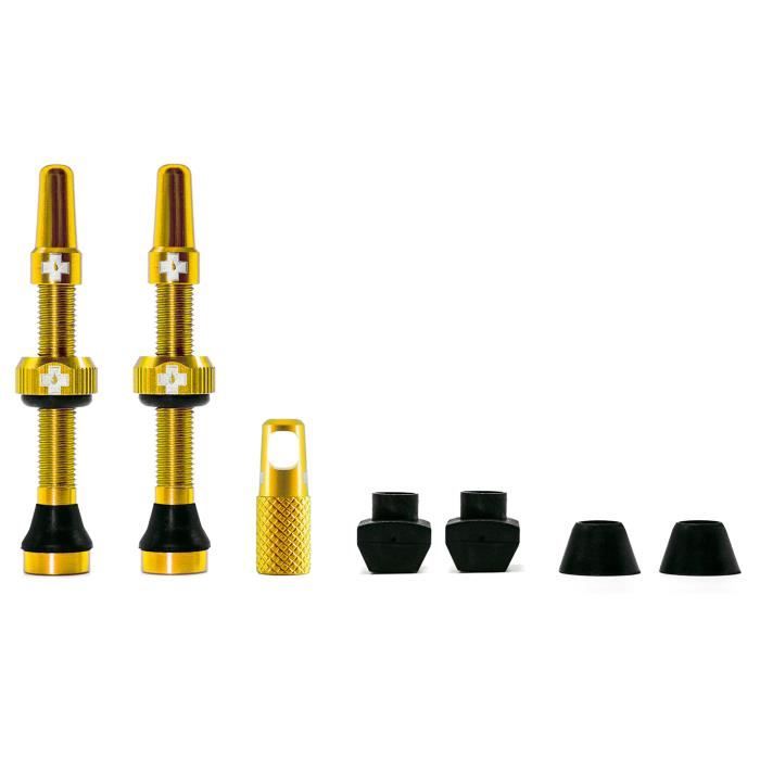 Kit de valves tubeless Muc-Off 44mm - doré - Homme - Adulte - Jaune
