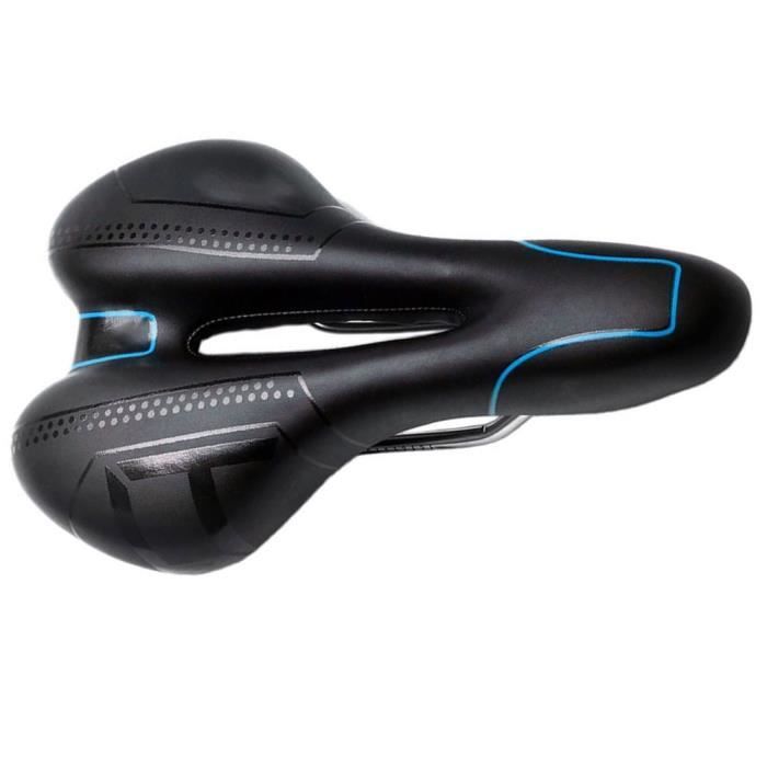 Selle De Vélo Confort YOUNGDO Avec Gel - Large, Universelle Pour VTT, Route, Ville - Revêtement Simili Cuir, Noir
