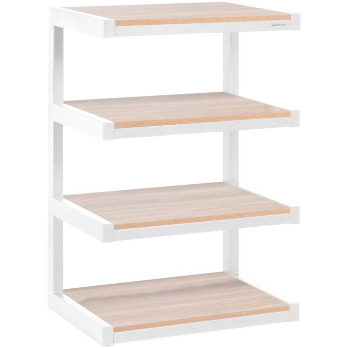 Meuble Audio/Video - NorStone - Esse Hi-Fi - Blanc et Chêne - 4 Étagères - Design Épuré Meuble Audio/Video - NorStone - Esse Hi-Fi - Blanc et Chêne - 4 Étagères - Design Épuré