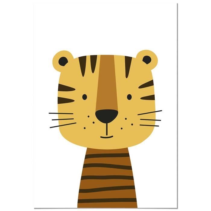 Panorama Poster Pour Chambre D Enfants Tigre 50x70cm Imprimee Sur Poster 250gr Decoration Murale Chambre Enfant Cdiscount