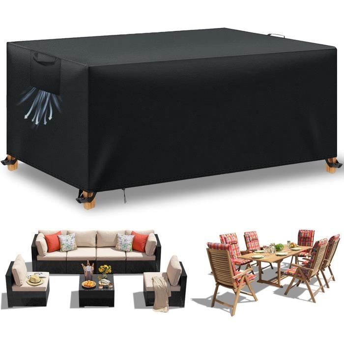 Housse de Table de Patio Rectangulaire - BACHE BARBECUE - Tissu Oxford Robuste Imperméable à l Housse de Table de Patio Rectangulaire - BACHE BARBECUE - Tissu Oxford Robuste Imperméable à l